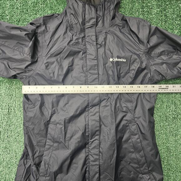 Columbia Jacket Women Small Black Hooded Windbreaker Rain Coat Omni Tech - Picture 10 of 10